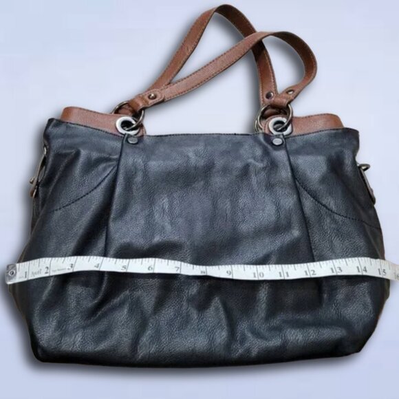 Clarks Black and Brown Leather Purse‎ with Removable Clutch - Picture 4 of 15